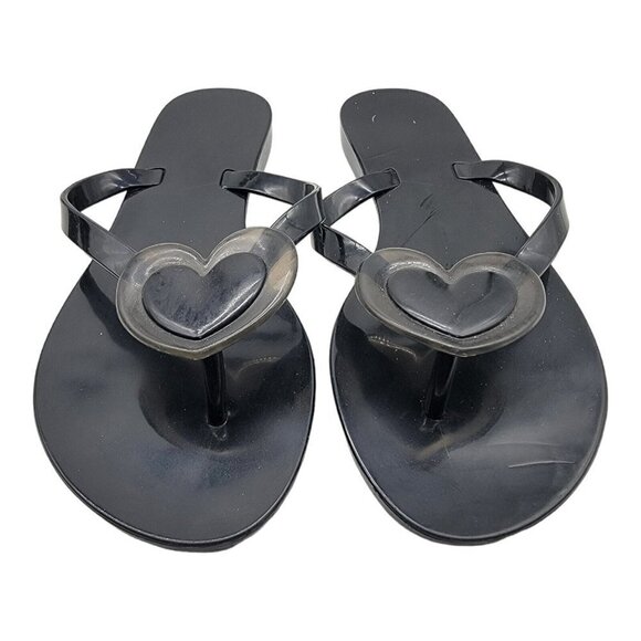 COPY - Melissa Women's Sandal Slide Size 5 Thong Flip Flop Jelly Shoe Heart Acc… - Picture 7 of 8